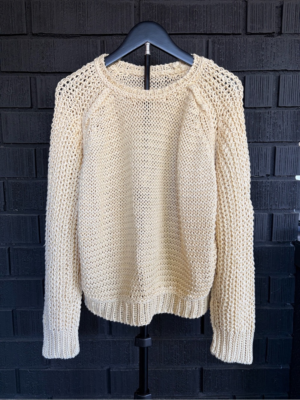 We the Free Cream Chunky Knit Women's Sweater - Classic Pullover